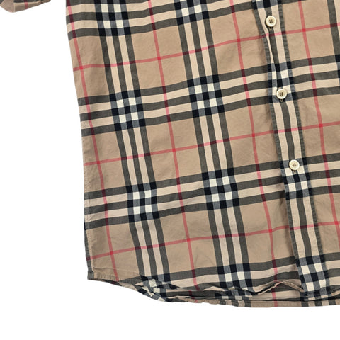 Burberry Nova Check Short Sleeve Shirt Men's Large