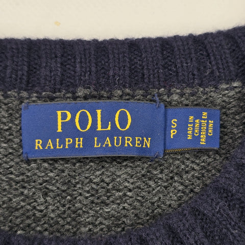 Polo Ralph Lauren Bear Knitted Jumper Grey Men's Small