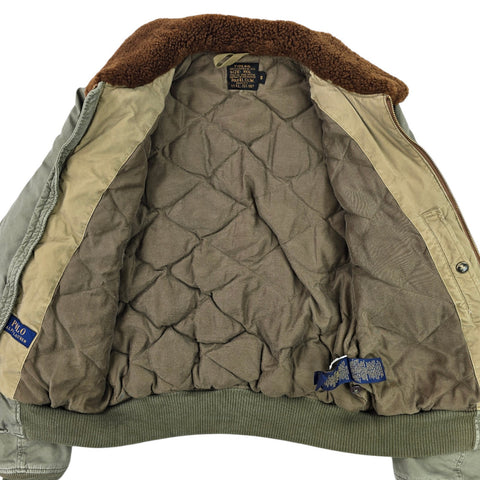 Polo Ralph Lauren B-15 Military Down Bomber Jacket Green Men's Small