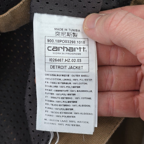 Carhartt WIP Detroit Mesh Lined Jacket Brown Men's XL