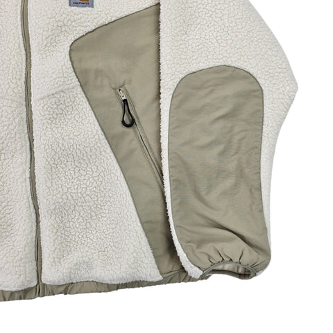 Carhartt WIP Rare Hillock Fleece Jacket Cream Men's Small