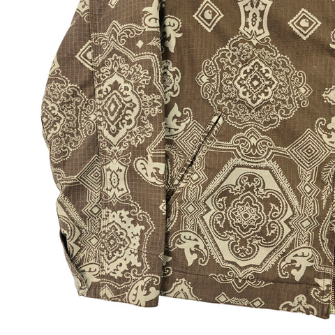 Carhartt WIP Detroit Bandana Pattern Jacket Brown Men's Large