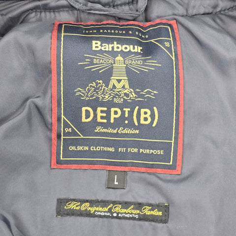 Barbour Dept B Bond 007 Dragh Wax Waterproof Hooded Jacket Grey Men's Large