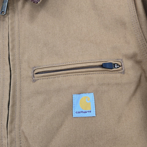 Carhartt Detroit Workwear Blanket Lined Jacket Brown Men's Medium