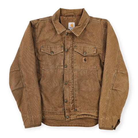 Carhartt Berwick Y2K Workwear Fleece Lined Jacket Brown Men's Small