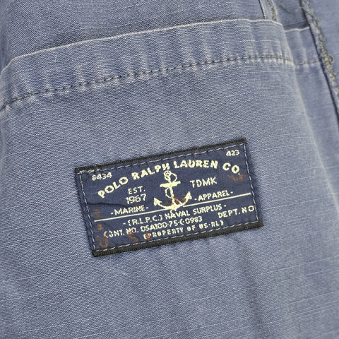 Polo Ralph Lauren Distressed Naval Chore Utility Jacket Blue Men's Small