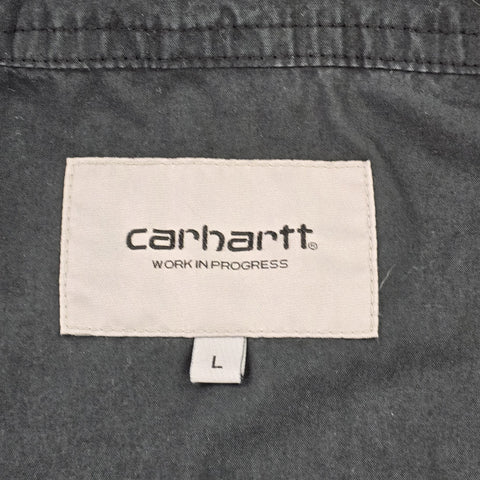 Carhartt WIP Berm Dyed Utility 1/2 Zip Anorak Jacket Grey Men's Large