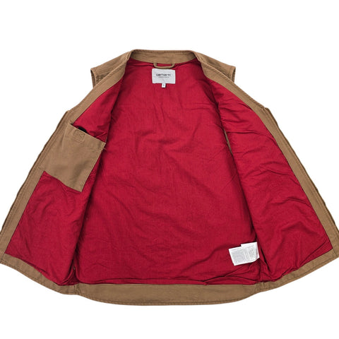 Carhartt WIP Arbor Utility Vest Gilet Jacket Brown Men's Small