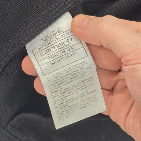 Carhartt WIP Detroit Bomber Jacket Black Men's Large