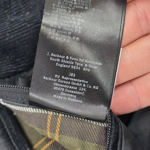 Barbour Corbridge Waxed Quilt Lined Jacket Black Men's Medium