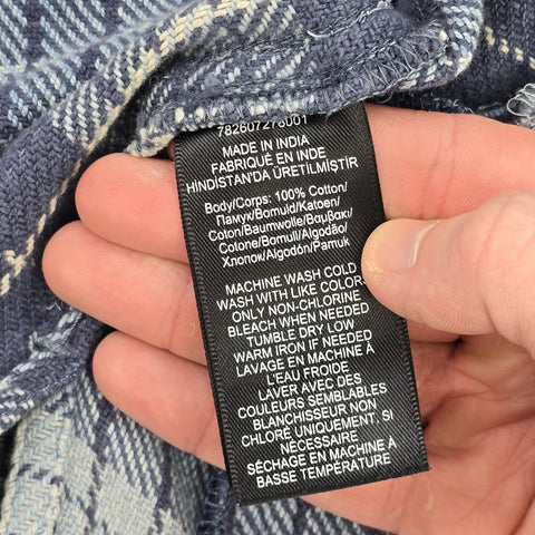 RRL Ralph Lauren Plaid Work Utility Checkered Jacket Men's Large