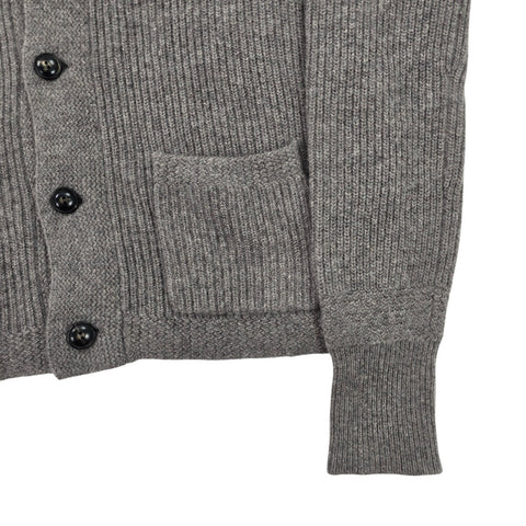 RRL Ralph Lauren 100% Cashmere Knitted Cardigan Grey Men's Small