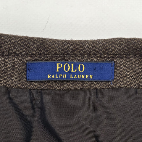 Polo Ralph Lauren Wool Herringbone Single Breasted Blazer Brown Men's Size 44R