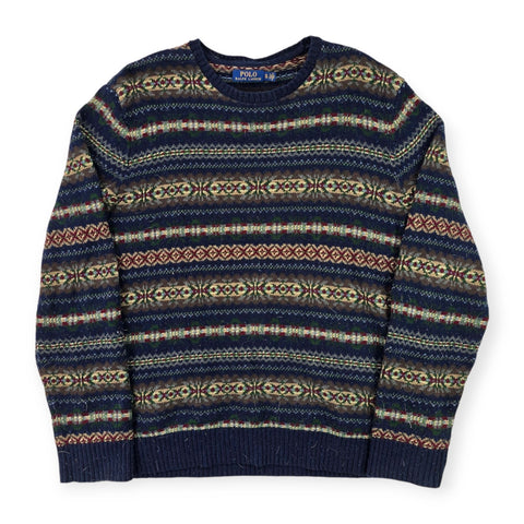Polo Ralph Lauren Fair Isle Pattern Knitted Jumper Men's XL