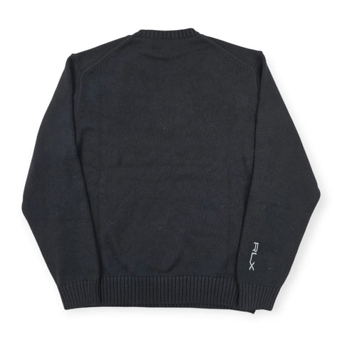 RLX Ralph Lauren Golf Bear Knitted Jumper Black Men's XL