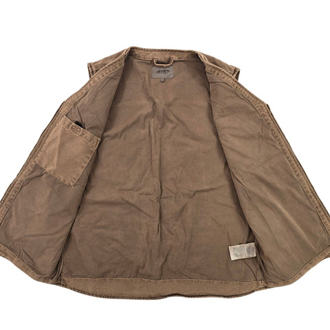 Carhartt WIP Dyed Arbor Utility Vest Gilet Jacket Brown Men's Large