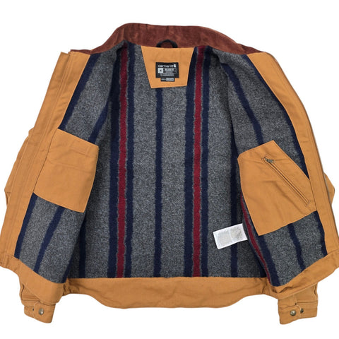 Carhartt Detroit Workwear Blanket Lined Jacket Brown Men's Medium