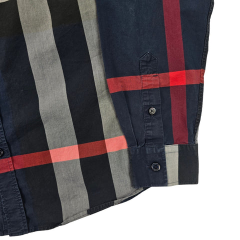 Burberry Somerton Nova Check Long Sleeve Shirt Men's Small