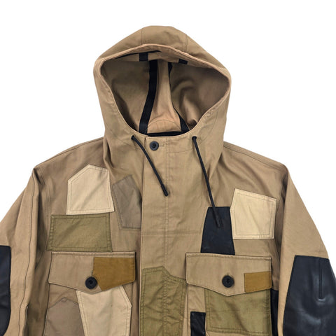 Coach Patchwork Cotton Leather Parka Jacket Men's Small