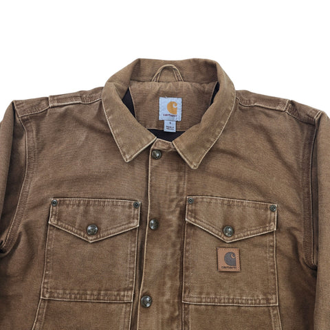 Carhartt Berwick Y2K Workwear Fleece Lined Jacket Brown Men's Small