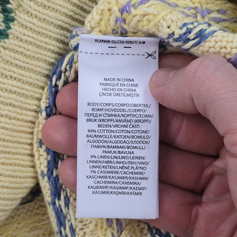 Polo Ralph Lauren Fair Isle Pattern Knitted Jumper Men's Large