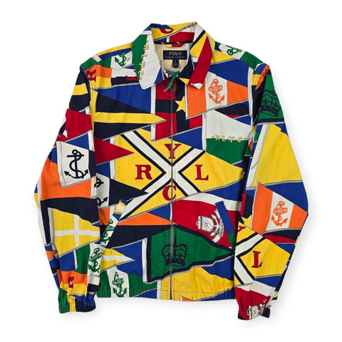 Polo Ralph Lauren Bayport Sailing Flags Graphic Harrington Jacket Men's Small