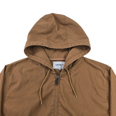 Carhartt WIP Active Bomber Jacket Hooded Brown Men's Large