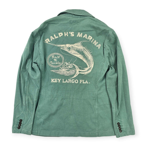 Polo Ralph Lauren Marina Spellout Chore Blazer Jacket Green Men's Small