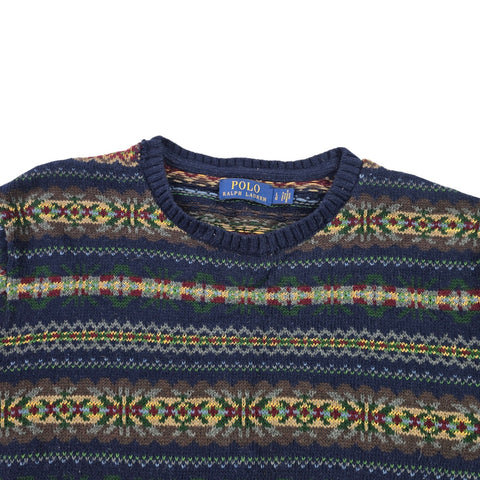 Polo Ralph Lauren Fair Isle Pattern Knitted Jumper Men's Large