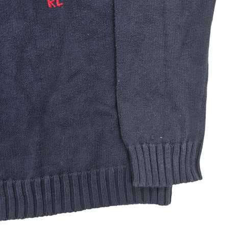 Polo Ralph Lauren USA Flag Knitted Jumper Blue Men's Large