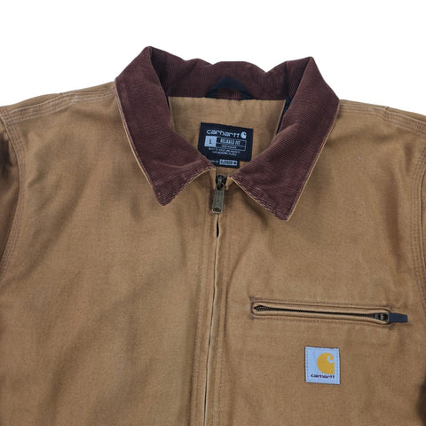 Carhartt Detroit Workwear Blanket Lined Jacket Brown Men's Large