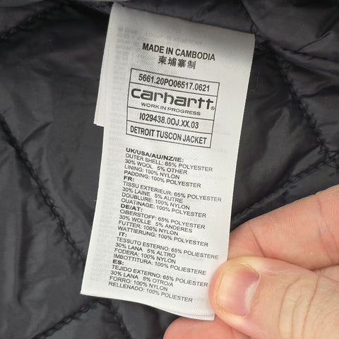 Carhartt WIP Tuscon Striped Quilt Lined Jacket Men's Large