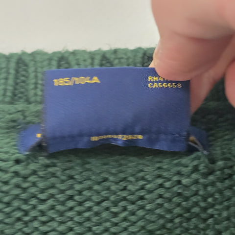 Polo Ralph Lauren USA Flag Knitted Jumper Green Men's XL