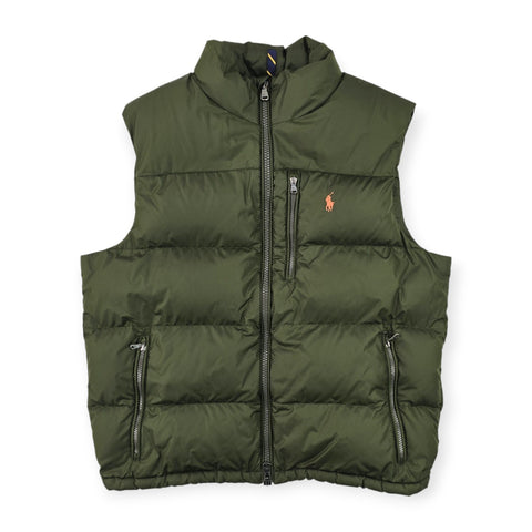 Polo Ralph Lauren Gorham Down Puffer Gilet Jacket Green Men's Large