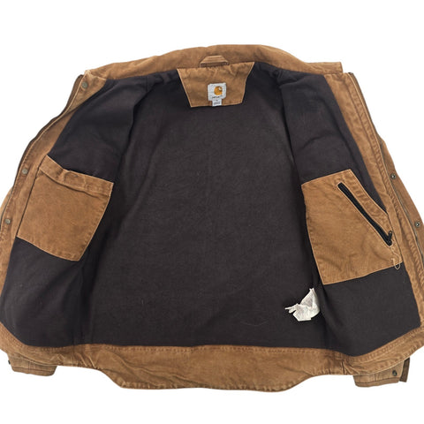Carhartt Berwick Y2K Workwear Fleece Lined Jacket Brown Men's Medium