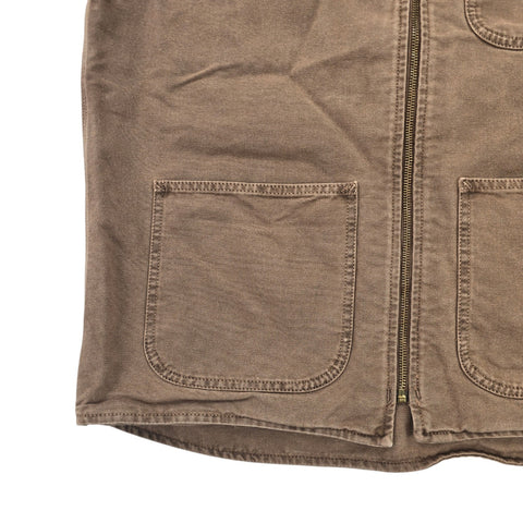 Carhartt WIP Dyed Arbor Utility Vest Gilet Jacket Brown Men's Large