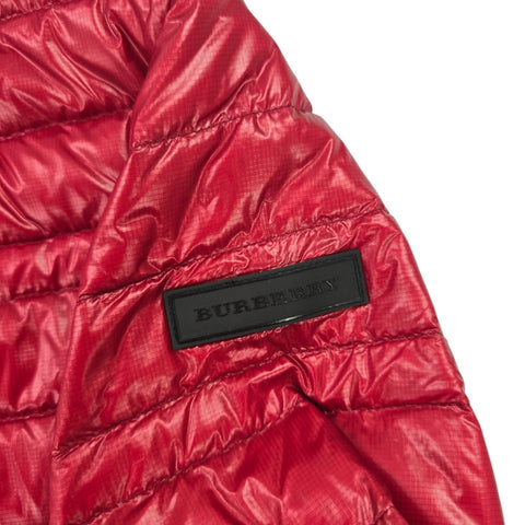 Burberry Brit Down Puffer Quilted Jacket Red Men's Medium