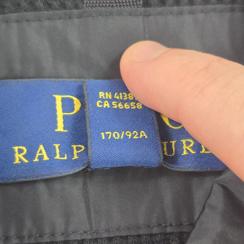 Polo Ralph Lauren Spellout Coach Jacket Black Men's Small