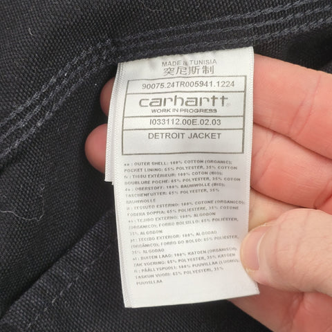 Carhartt WIP Detroit Bomber Jacket Black Men's Medium