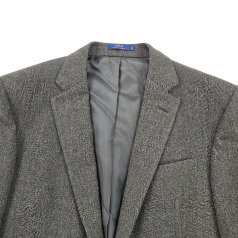 Polo Ralph Lauren Wool Herringbone Single Breasted Blazer Green Men's Size 42R