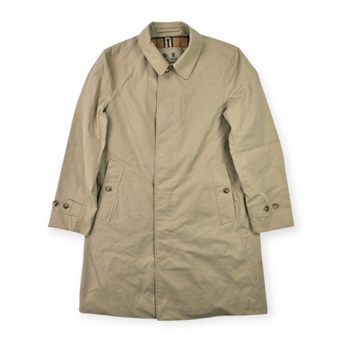 Burberry Pimlico Single Breasted Nova Check Car Coat Brown Men's Medium