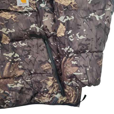 Carhartt WIP Jones 1/2 Zip Camouflage Puffer Jacket Men's Medium