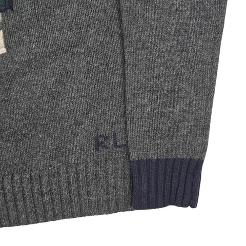 Polo Ralph Lauren Bear Knitted Jumper Grey Men's Small