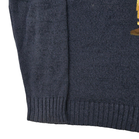 Polo Ralph Lauren Bear Knitted Jumper Blue Men's Large