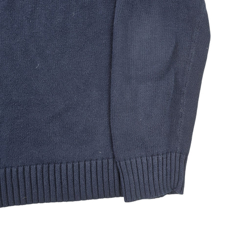 Polo Ralph Lauren Spellout Logo Knitted Jumper Blue Men's Large