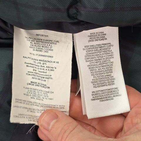 Polo Ralph Lauren Down Puffer Parka Jacket Blue Men's Medium