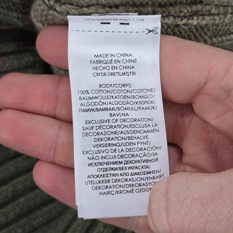 Polo Ralph Lauren Tiger Cable Knit Camouflage Cricket Jumper Men's Medium