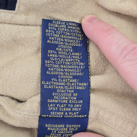 Polo Ralph Lauren Leather Varsity Spellout College Jacket Men's Medium