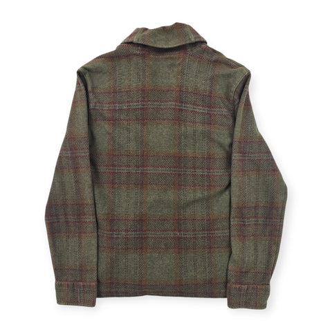 Polo Ralph Lauren Tartan Suede Elbow Patch Cardigan Men's Small