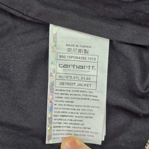 Carhartt WIP Detroit Checkered Jacket Grey Men's Medium